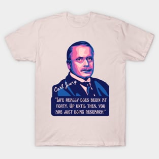 Carl Jung Portrait and Quote T-Shirt